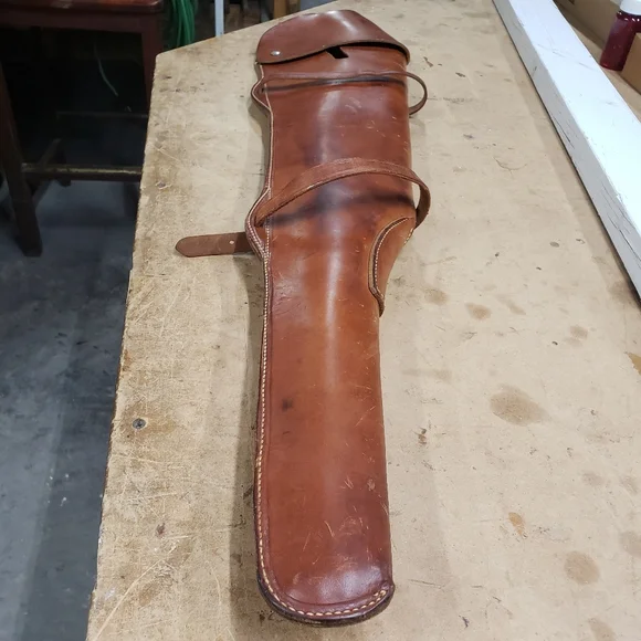 Hunter 'Gunlock' Leather Rifle Scabbard - Style 412 26 - Picture 2 of 16